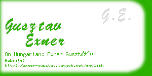 gusztav exner business card
